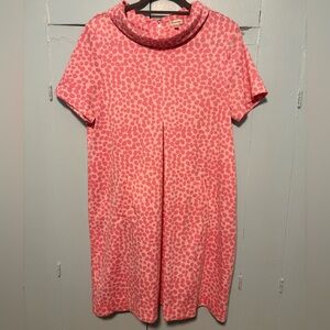 Tyler Boe Coral Pink Leopard Print Dress